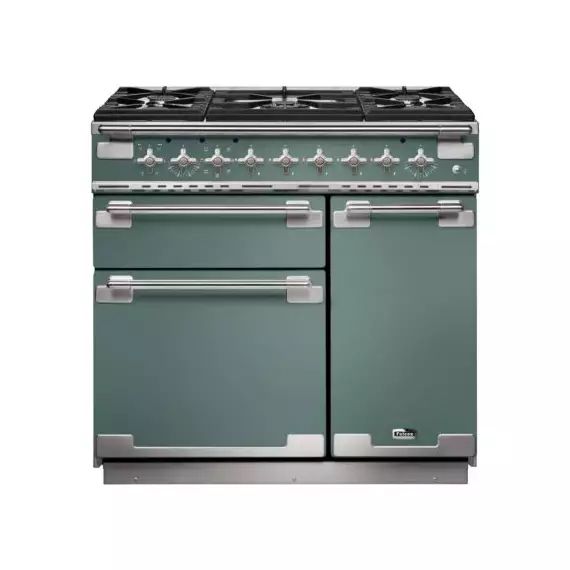 Piano de cuisson gaz FALCON ELISE 90 VERT MINERAL MAT NICKEL