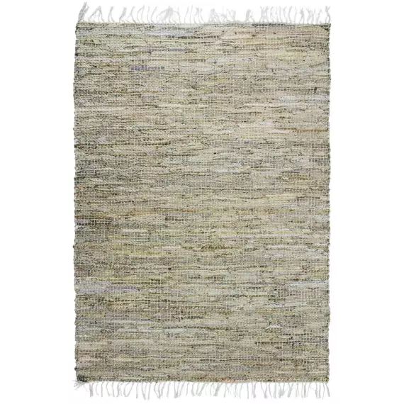 Tapis artisanal cuir et jute 190×290