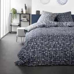 Parure de lit en Polyester Bleu 220×240 cm
