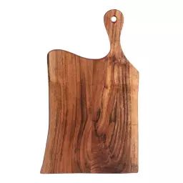 Planche à découper avec manche 50×28 cm   en bois  marron