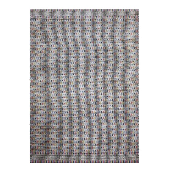 Tapis rectangulaire jute et coton multicolore –   160 x 230