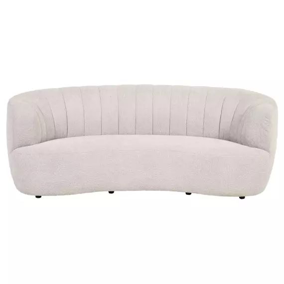 Canape droit fixe 3 places LUA coloris blanc