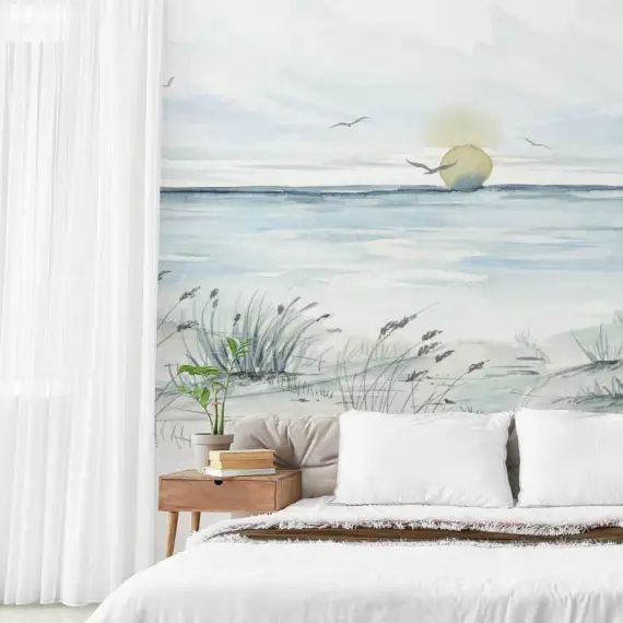 Papier peint panoramique coucher de soleil 450 x 250 cm