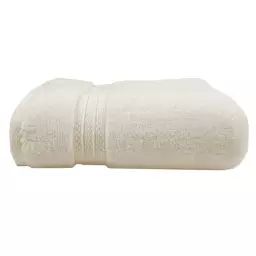 Drap de bain  pur coton ivoire 100×150