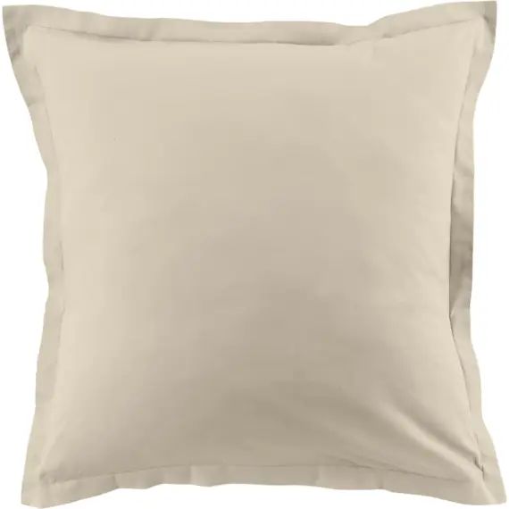 Taie d&rsquo;oreiller coton beige 63×63 cm