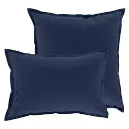 Taie d’oreiller carrée coton  bleu 64 x 64 cm