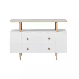 Commode enfant effet bois blanc