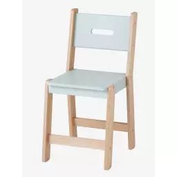 Chaise enfant, assise H 45 cm LIGNE ARCHITEKT vert/bois