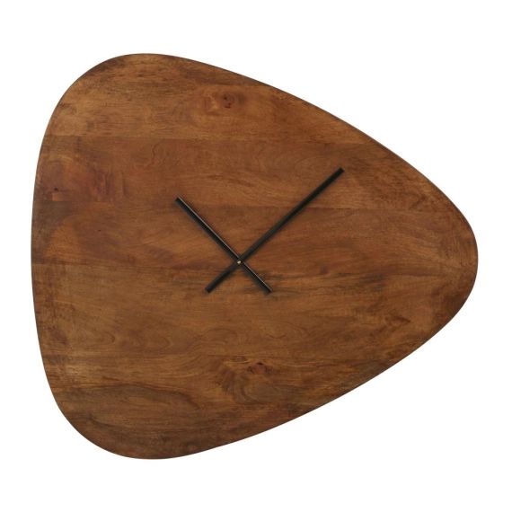Horloge en bois de manguier marron 91×81