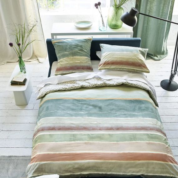 Housse de couette en coton vert 260×240