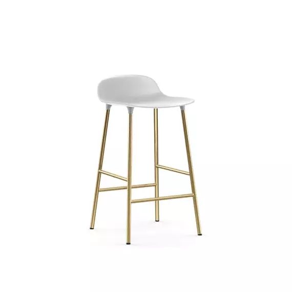 Tabouret de bar Form en Métal, Polypropylène – Couleur Blanc – 42.5 x 66.94 x 77 cm – Designer Simon Legald