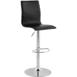 Tabouret de bar Simili Noir 360° H. assise 58 cm rembourré