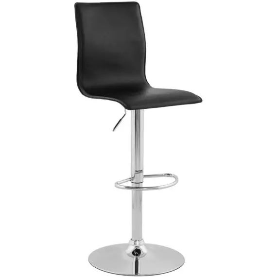 Tabouret de bar Simili Noir 360° H. assise 58 cm rembourré