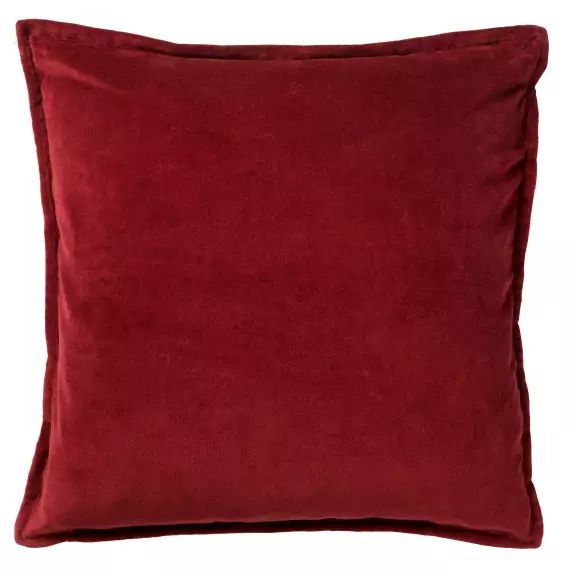 Housse de coussin rouge en velours-50×50 cm uni