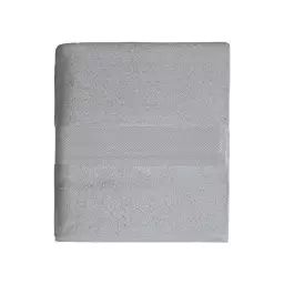 Drap de bain uni en 100% coton gris 100×150
