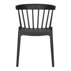 Chaise de jardin plastique moderne empilable Noir