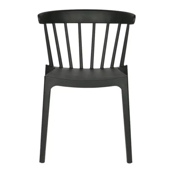 Chaise de jardin plastique moderne empilable Noir