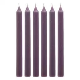 8 Bougies violettes pour chandelier en paraffine H25