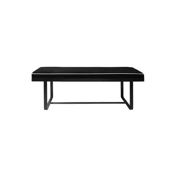 Banc rembourré Léo en Tissu, Mousse – Couleur Noir – 140 x 72.11 x 45 cm – Designer Sarah Lavoine