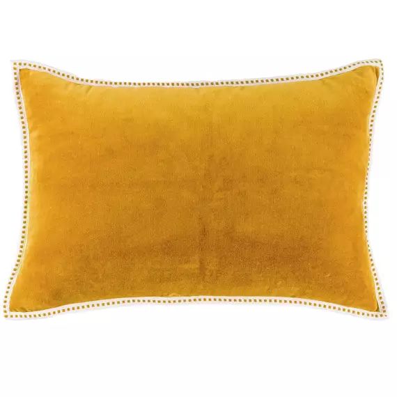 Coussin 60×40 jaune moutarde