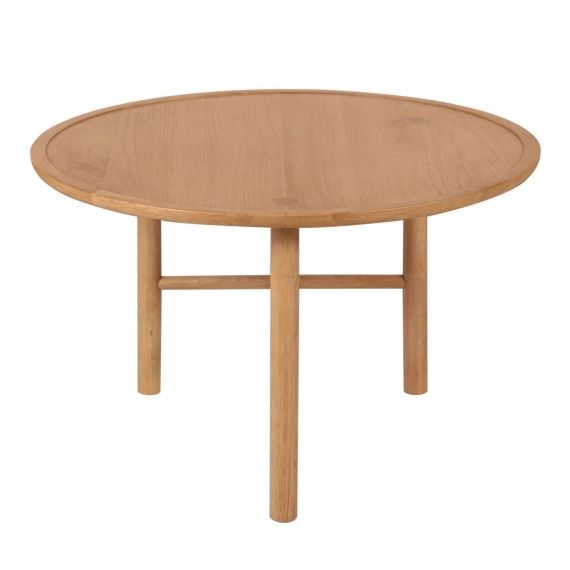 Table basse style naturel en chêne D 70 cm