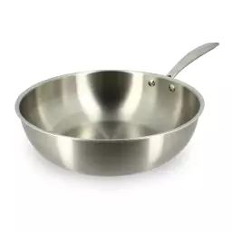 Wok en acier inoxydable 28cm