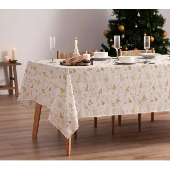 Nappe multicolore imprimée anti-taches coton 140×200 cm