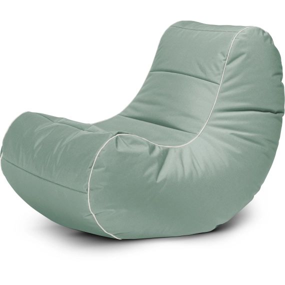 Pouf confort intérieur et extérieur vert sauge 110x70x60cm