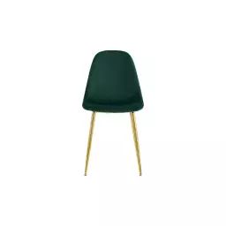 Chaise en velours JENNA coloris vert