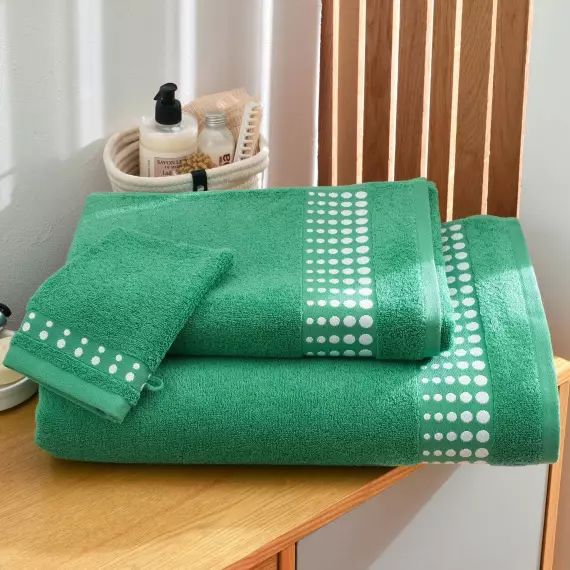 Drap de bain vert 70×140 en coton