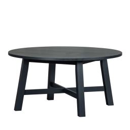 Table à manger ronde en bois D150cm noir