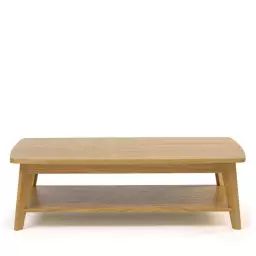 Table basse 2 plateaux bois massif