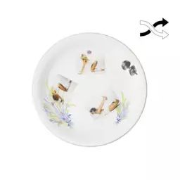Assiette Assiette en Céramique, Porcelaine – Couleur Multicolore – 22.89 x 22.89 x 22.89 cm – Designer Thomas Mailaender