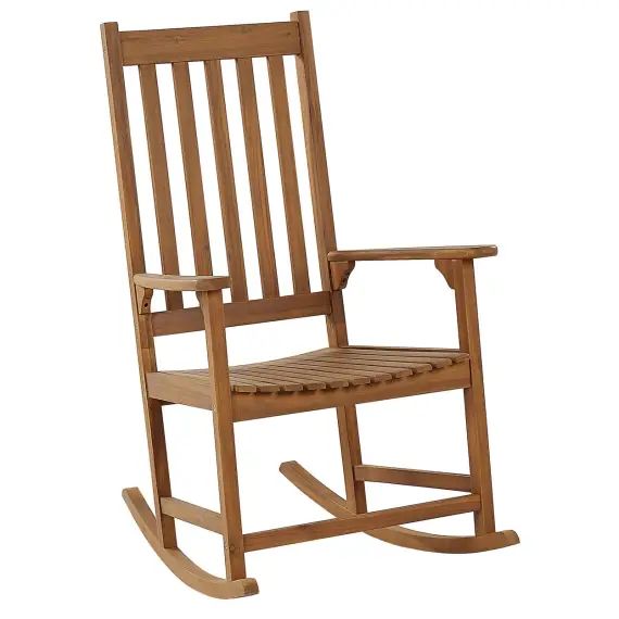 Chaise à bascule en acacia clair