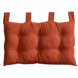 Tête de lit capitonnée terracotta