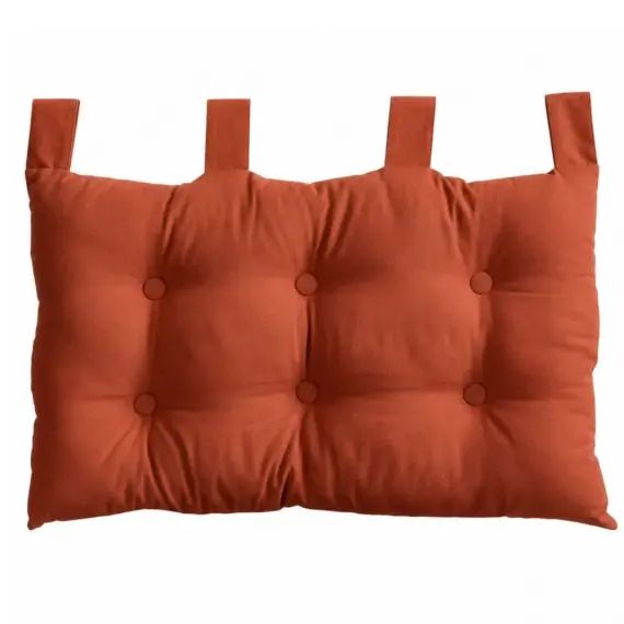 Tête de lit capitonnée terracotta