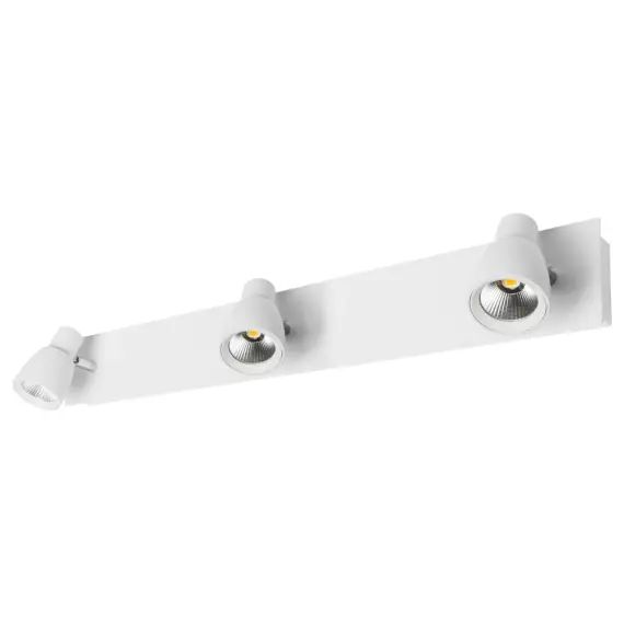 Plafonnier 3 spots en métal blanc