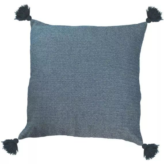 Housse de coussin en coton 50×50 Bleu nuit