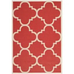 Tapis interieur / exterieur en rouge, 122 x 170 cm