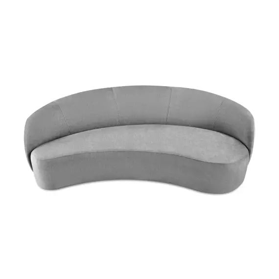 Canapé 3 places en velours gris clair