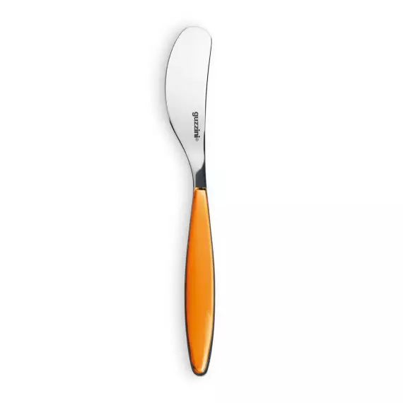 Tartineur couteau à beurre en acier et acrylique orange