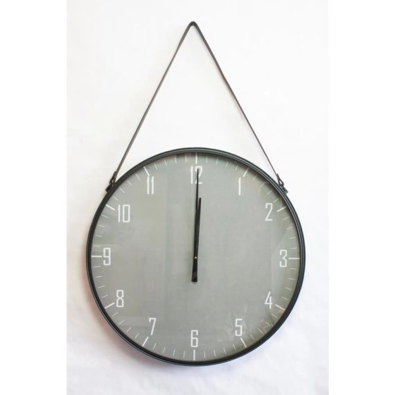 Horloge acier Barbier indus noir Diam.60 cm