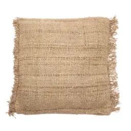 Housse de coussin en coton beige 60×60