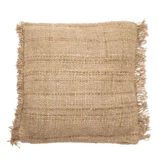 Housse de coussin en coton beige 60×60