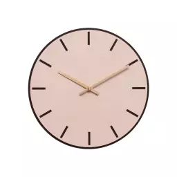 Horloge murale en linoléum rose D28cm