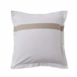 Parure de lit en coton uni blanc 240 x 220 cm