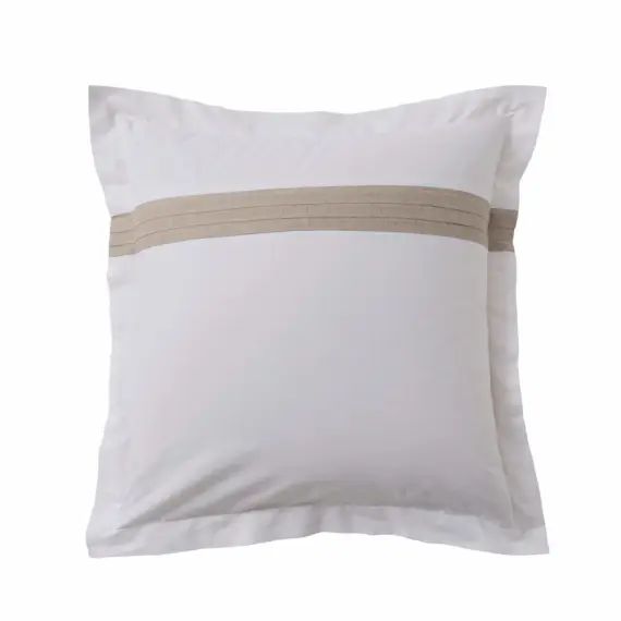 Parure de lit en coton uni blanc 240 x 220 cm