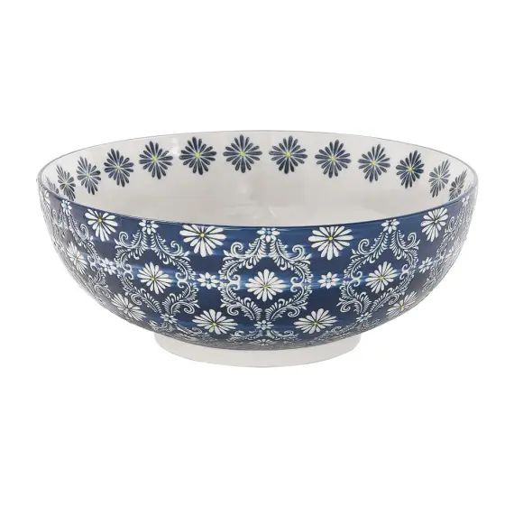 Saladier   26 cm en grès  bleu