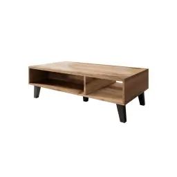 Table basse style Industriel 110 cm Bois / Gris