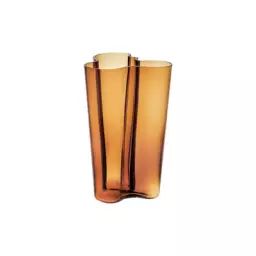 Vase Aalto en Verre, Verre soufflé bouche – Couleur Orange – 17 x 17 x 25 cm – Designer Alvar Aalto